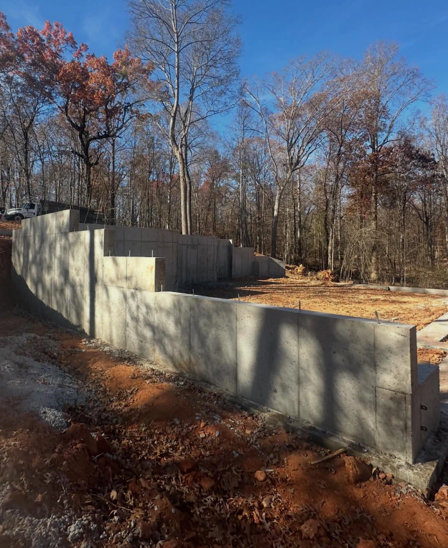 concrete foundations and walls